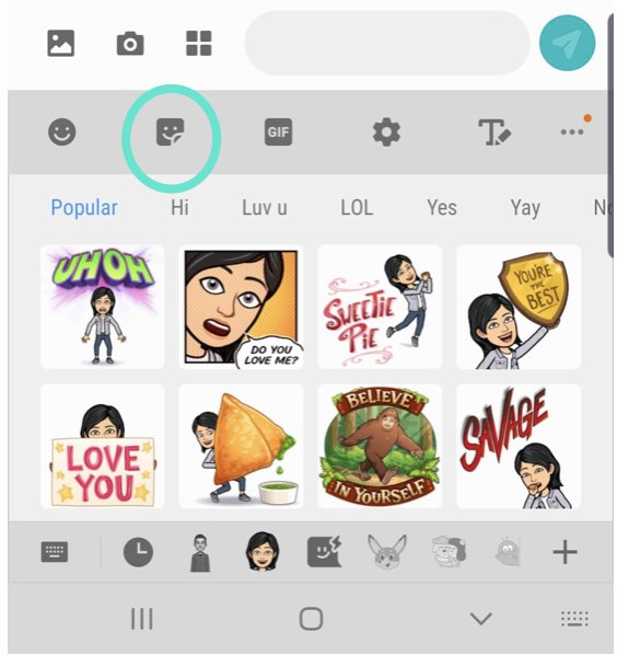 bitmoji keyboard